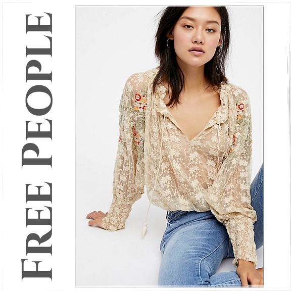 Free People Tops - NWOT Free People Jubilee Lace & Embroidery Top